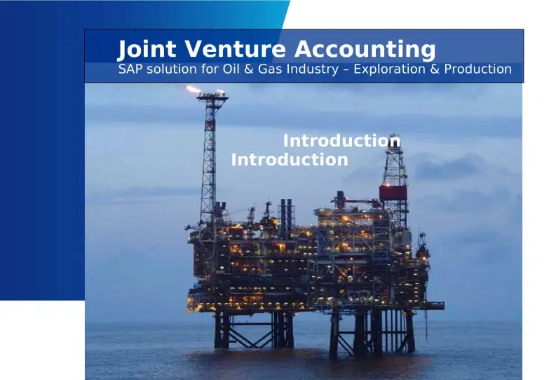 Joint Venture Accounting White paper